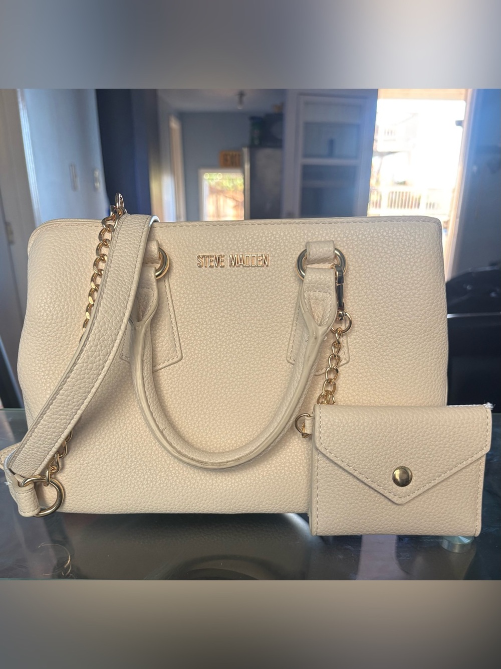 Steve Madden BMickey Satchel Bag with Matching Coin Purse Pouch